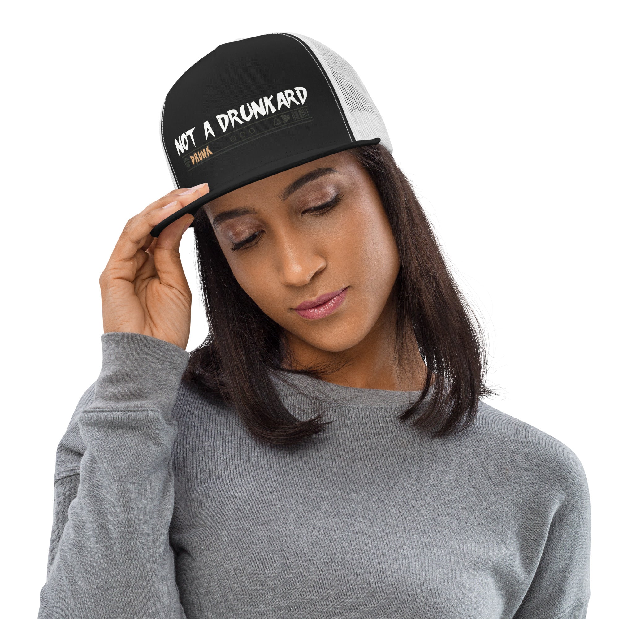 Not a Drunkard Trucker Cap – Drinking Hat for Men & Women