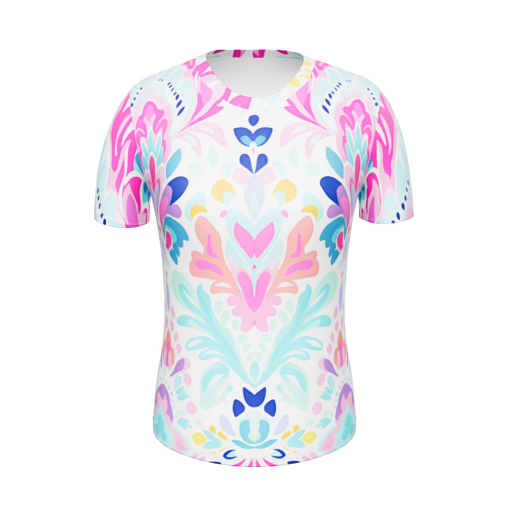 Floral Print All-Over Print Women's Crew Neck T-Shirt – Vibrant Botanical Graphic Tee for Everyday Style