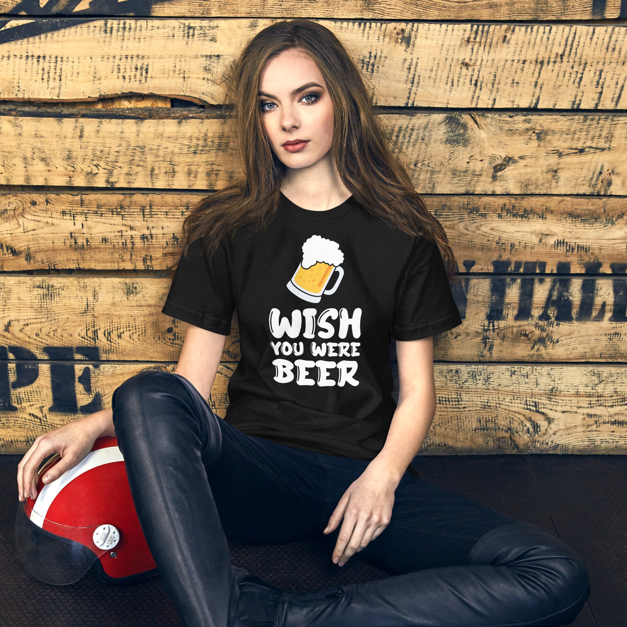I Wish You Were Beer Unisex t-shirt - Drinking Graphic Pullover for Men & Women